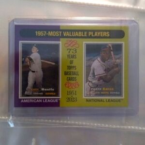 Mickey Mantle and Hank Aaron baseball